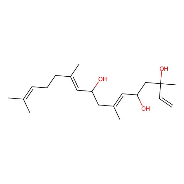 2D Structure of 3,7,11,15-Tetramethylhexadeca-1,6,10,14-tetraene-3,5,9-triol