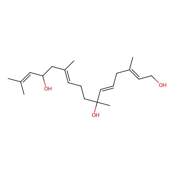 2D Structure of 3,7,11,15-Tetramethylhexadeca-2,5,10,14-tetraene-1,7,13-triol