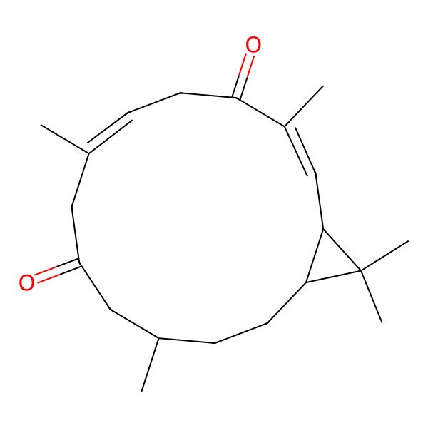 2D Structure of 3,7,11,15,15-Pentamethylbicyclo[12.1.0]pentadeca-2,6-diene-4,9-dione