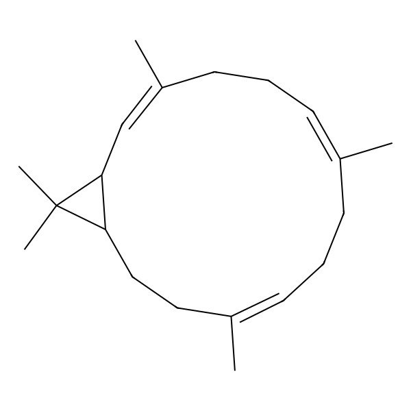 2D Structure of 3,7,11,15,15-Pentamethylbicyclo[12.1.0]pentadeca-2,6,10-triene