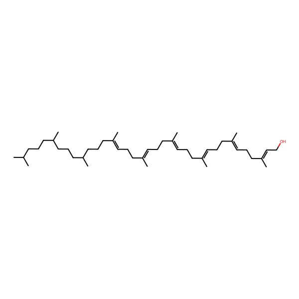 2D Structure of 3,7,11,15,19,23,27,31,35-Nonamethylhexatriaconta-2,6,10,14,18,22-hexaen-1-ol