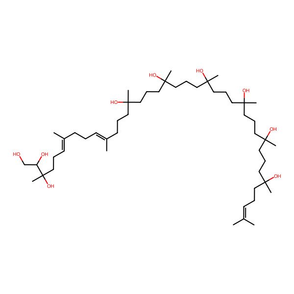2D Structure of 3,7,11,15,19,23,27,31,35,39-Decamethyl-6,10,38-tetracontatriene-1,2,3,15,19,23,27,31,35-nonol