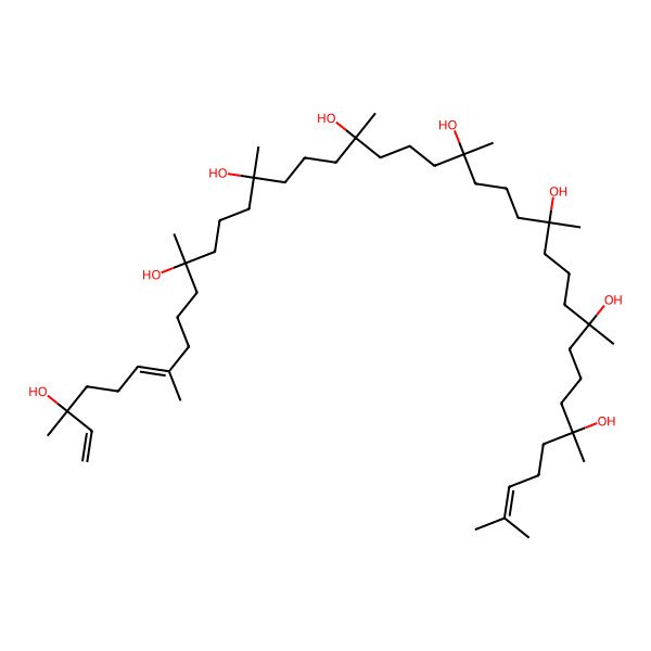 2D Structure of 3,7,11,15,19,23,27,31,35,39-Decamethyltetraconta-1,6,38-triene-3,11,15,19,23,27,31,35-octol