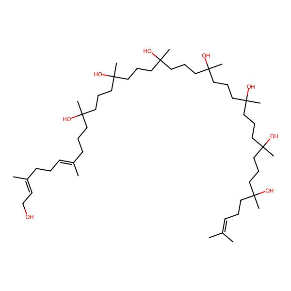 2D Structure of 3,7,11,15,19,23,27,31,35,39-Decamethyltetraconta-2,6,38-triene-1,11,15,19,23,27,31,35-octol