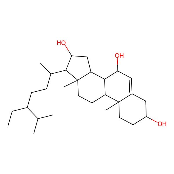 2D Structure of 3,7,16-Trihydroxystigmast-5-ene