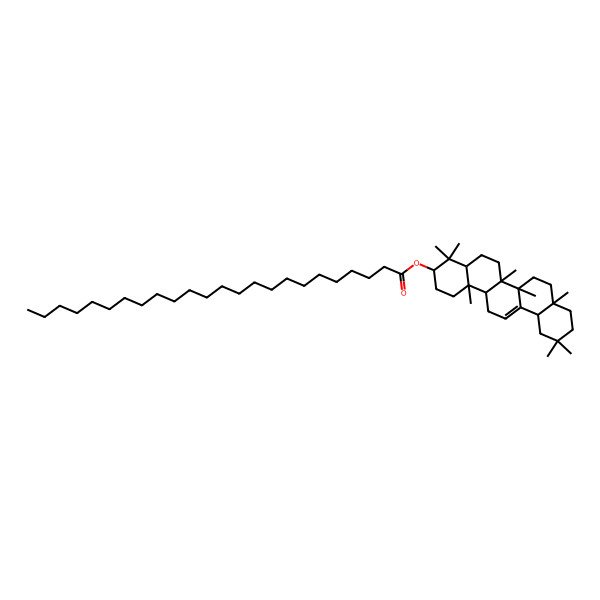 2D Structure of (4,4,6a,6b,8a,11,11,14b-Octamethyl-1,2,3,4a,5,6,7,8,9,10,12,12a,14,14a-tetradecahydropicen-3-yl) tetracosanoate 2D Structure of (4,4,6a,6b,8a,11,11,14b-Octamethyl-1,2,3,4a,5,6,7,8,9,10,12,12a,14,14a-tetradecahydropicen-3-yl) tetracosanoate