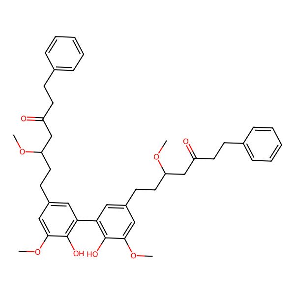 2D Structure of 7-[4-Hydroxy-3-[2-hydroxy-3-methoxy-5-(3-methoxy-5-oxo-7-phenylheptyl)phenyl]-5-methoxyphenyl]-5-methoxy-1-phenylheptan-3-one