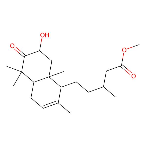 2D Structure of methyl (3S)-5-[(1R,4aS,7S,8aR)-7-hydroxy-2,5,5,8a-tetramethyl-6-oxo-4,4a,7,8-tetrahydro-1H-naphthalen-1-yl]-3-methylpentanoate