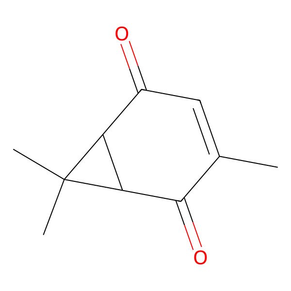 2D Structure of 3,7,7-Trimethyl-bicyclo[4.1.0]hept-3-ene-2,5-dione