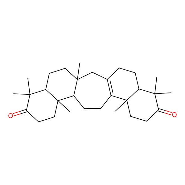 2D Structure of 3,7,7,11,16,20,20-Heptamethylpentacyclo[13.8.0.03,12.06,11.016,21]tricos-1(15)-ene-8,19-dione