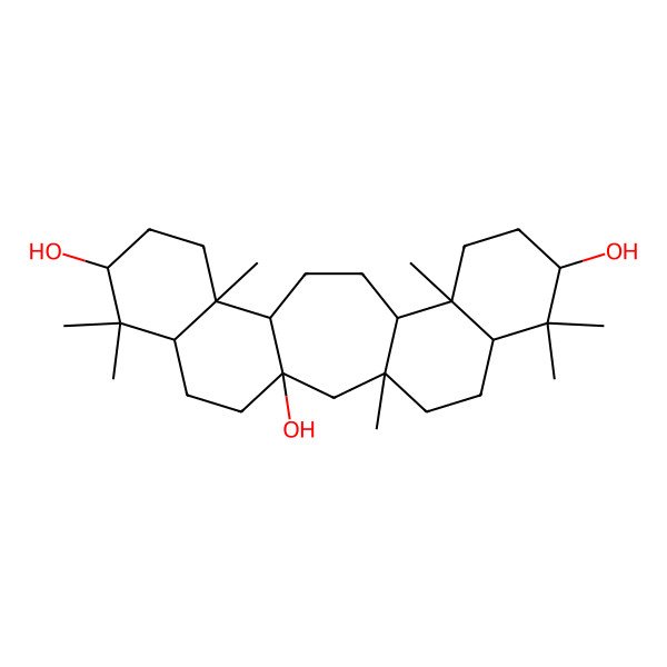 2D Structure of 3,7,7,11,16,20,20-Heptamethylpentacyclo[13.8.0.03,12.06,11.016,21]tricosane-1,8,19-triol