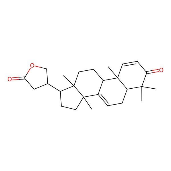 2D Structure of 4-(4,4,10,13,14-Pentamethyl-3-oxo-5,6,9,11,12,15,16,17-octahydrocyclopenta[a]phenanthren-17-yl)oxolan-2-one