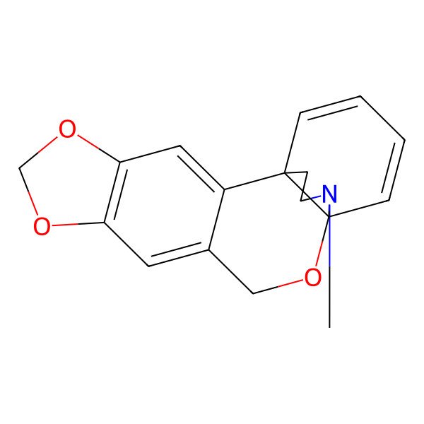 2D Structure of (1R,13R)-20-methyl-5,7,12-trioxa-20-azapentacyclo[11.4.3.01,13.02,10.04,8]icosa-2,4(8),9,14,16-pentaene