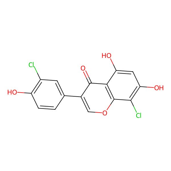 2D Structure of 3',8-Dichlorogenistein
