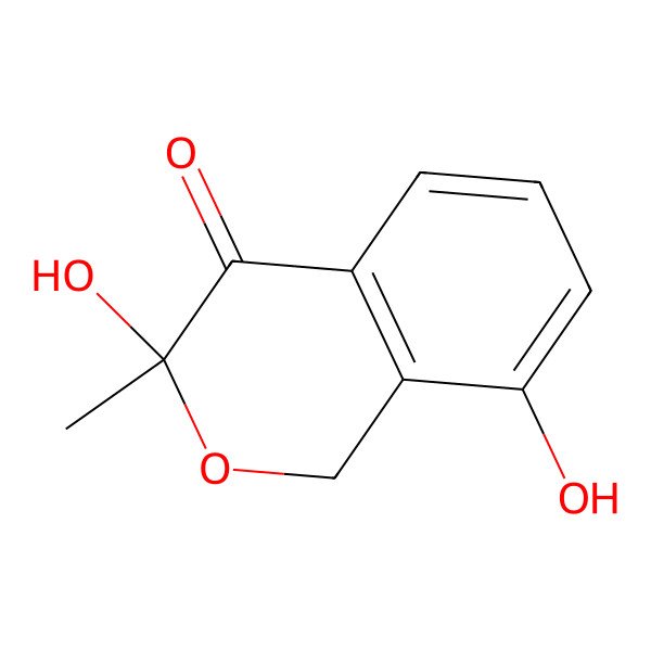 2D Structure of 3,8-dihydroxy-3-methyl-1H-isochromen-4-one
