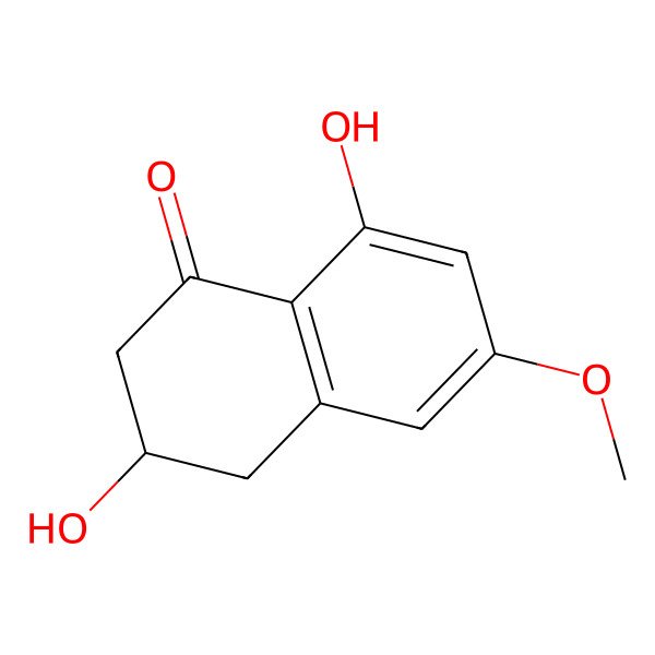 2D Structure of 3,8-dihydroxy-6-methoxy-3,4-dihydro-2H-naphthalen-1-one