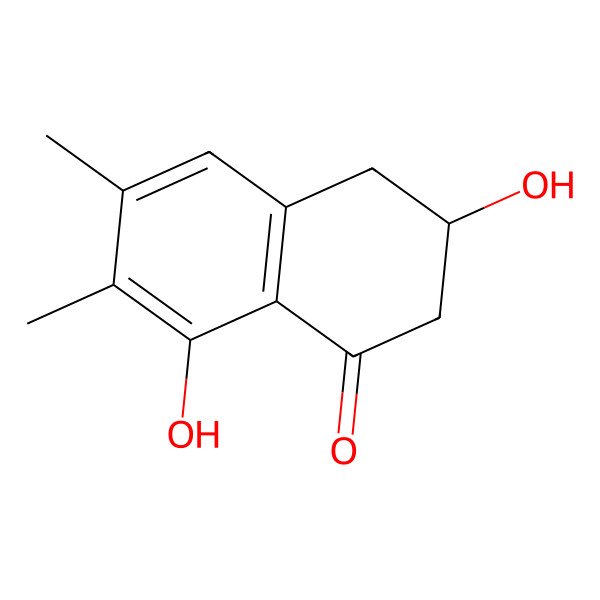 2D Structure of 3,8-dihydroxy-6,7-dimethyl-3,4-dihydro-2H-naphthalen-1-one