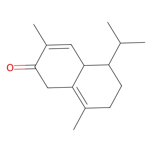 2D Structure of 3,8-dimethyl-5-propan-2-yl-4a,5,6,7-tetrahydro-1H-naphthalen-2-one