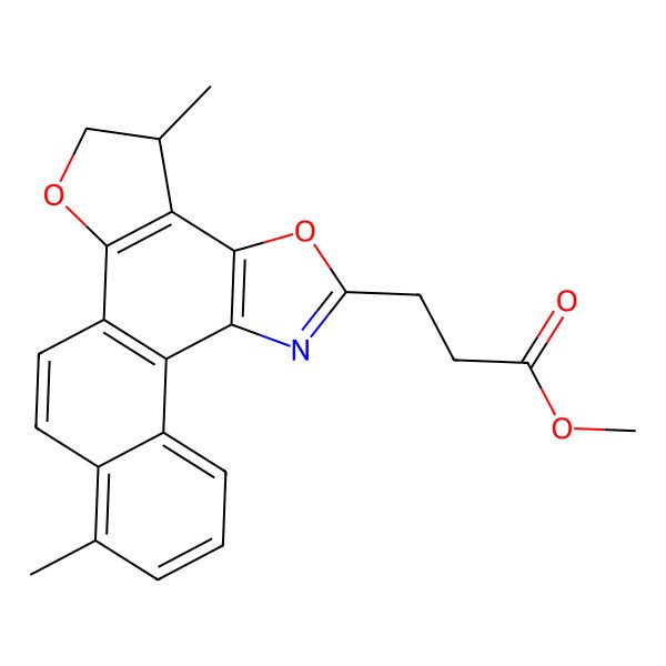 2D Structure of methyl 3-[(5R)-5,17-dimethyl-3,8-dioxa-10-azapentacyclo[10.8.0.02,6.07,11.013,18]icosa-1(12),2(6),7(11),9,13,15,17,19-octaen-9-yl]propanoate