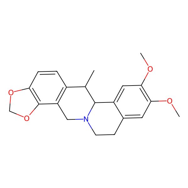2D Structure of 16,17-Dimethoxy-12-methyl-5,7-dioxa-1-azapentacyclo[11.8.0.03,11.04,8.014,19]henicosa-3(11),4(8),9,14,16,18-hexaene