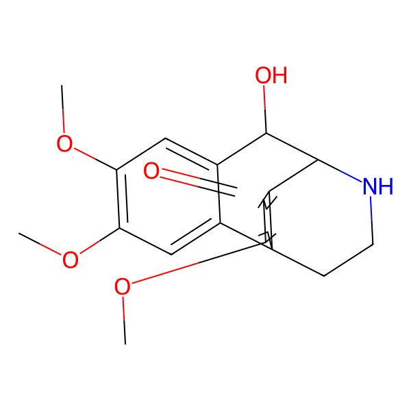 2D Structure of (1R,8S,9S)-8-hydroxy-4,5,13-trimethoxy-17-azatetracyclo[7.5.3.01,10.02,7]heptadeca-2,4,6,10,13-pentaen-12-one