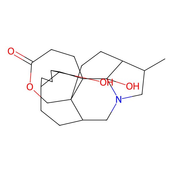 2D Structure of (1R,7R,10R,11S,15S,18S,21R,22R,23R)-21,23-dihydroxy-11-methyl-5-oxa-13-azahexacyclo[11.9.1.01,7.07,15.010,23.018,22]tricosan-4-one