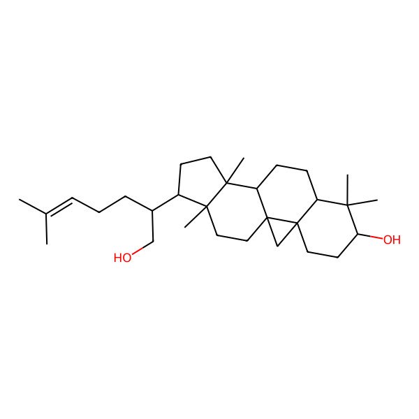 2D Structure of 15-(1-Hydroxy-6-methylhept-5-en-2-yl)-7,7,12,16-tetramethylpentacyclo[9.7.0.01,3.03,8.012,16]octadecan-6-ol