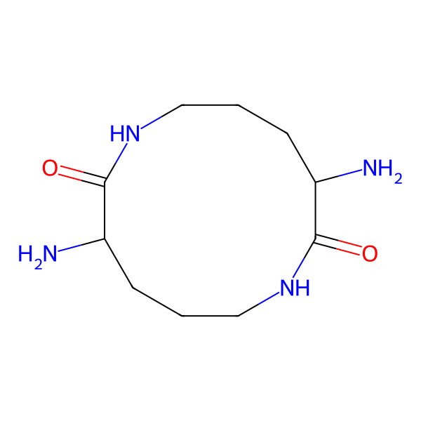 2D Structure of 3,9-Diamino-1,7-diazacyclododecane-2,8-dione