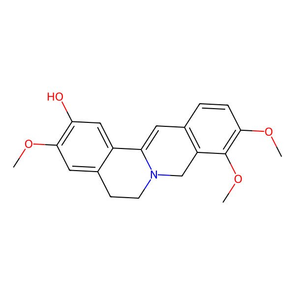 2D Structure of 3,9,10-trimethoxy-6,8-dihydro-5H-isoquinolino[2,1-b]isoquinolin-2-ol