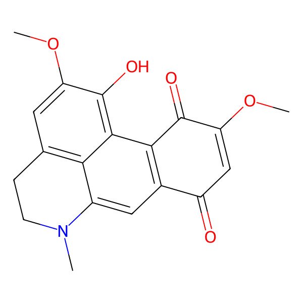 2D Structure of 16-Hydroxy-4,15-dimethoxy-10-methyl-10-azatetracyclo[7.7.1.02,7.013,17]heptadeca-1,4,7,9(17),13,15-hexaene-3,6-dione