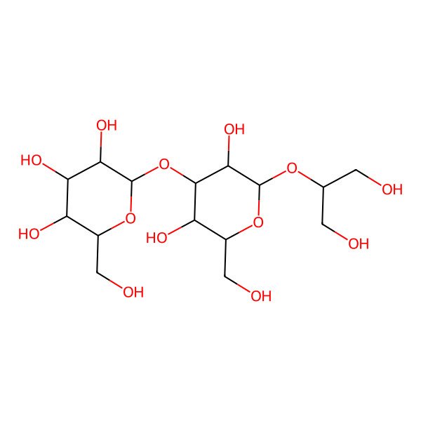2D Structure of (2R,3S,4S,5S,6R)-2-[(2S,3R,4S,5S,6R)-2-(1,3-dihydroxypropan-2-yloxy)-3,5-dihydroxy-6-(hydroxymethyl)oxan-4-yl]oxy-6-(hydroxymethyl)oxane-3,4,5-triol
