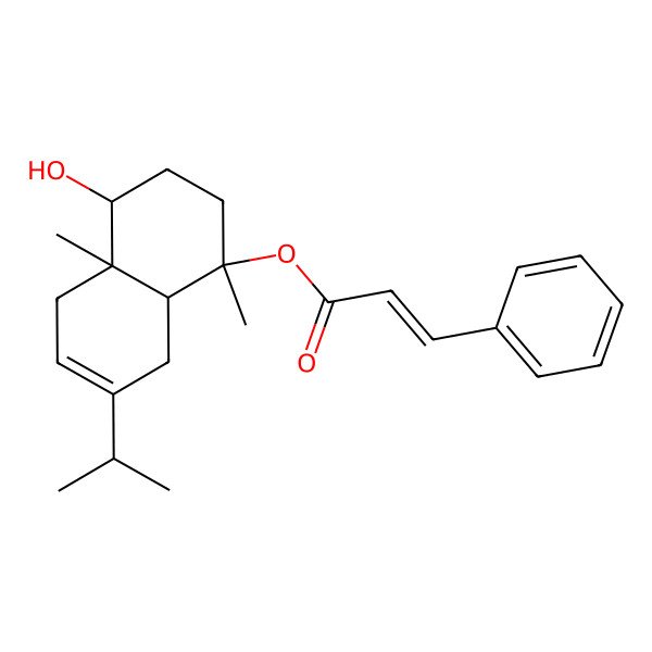 2D Structure of [(1S,4R,4aR,8aR)-4-hydroxy-1,4a-dimethyl-7-propan-2-yl-2,3,4,5,8,8a-hexahydronaphthalen-1-yl] (E)-3-phenylprop-2-enoate