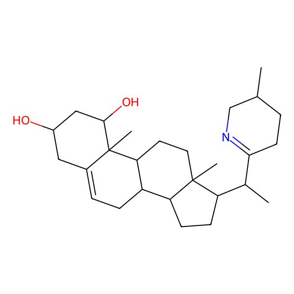 2D Structure of (1R,3R,8S,9S,10R,13S,14S,17R)-10,13-dimethyl-17-[(1S)-1-[(3S)-3-methyl-2,3,4,5-tetrahydropyridin-6-yl]ethyl]-2,3,4,7,8,9,11,12,14,15,16,17-dodecahydro-1H-cyclopenta[a]phenanthrene-1,3-diol