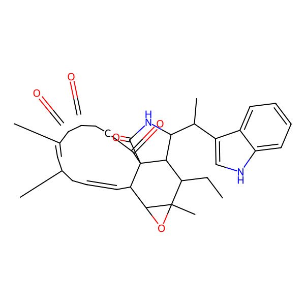 2D Structure of (1R,7Z,9S,11Z,13R,14S,16R,17S,18R,19S)-17-ethyl-19-[(1R)-1-(1H-indol-3-yl)ethyl]-7,9,16-trimethyl-15-oxa-20-azatetracyclo[11.8.0.01,18.014,16]henicosa-7,11-diene-2,5,6,21-tetrone