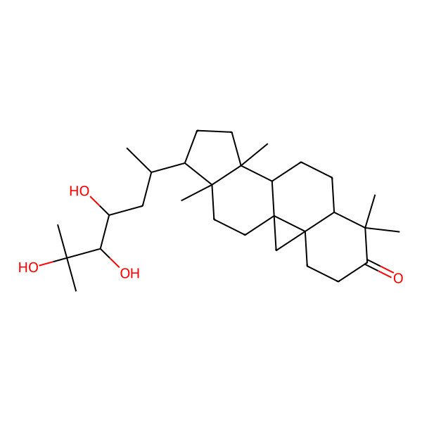 2D Structure of 7,7,12,16-Tetramethyl-15-(4,5,6-trihydroxy-6-methylheptan-2-yl)pentacyclo[9.7.0.01,3.03,8.012,16]octadecan-6-one