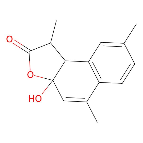 2D Structure of 3a-Hydroxy-1,5,8-trimethyl-1,9b-dihydrobenzo[e][1]benzofuran-2-one