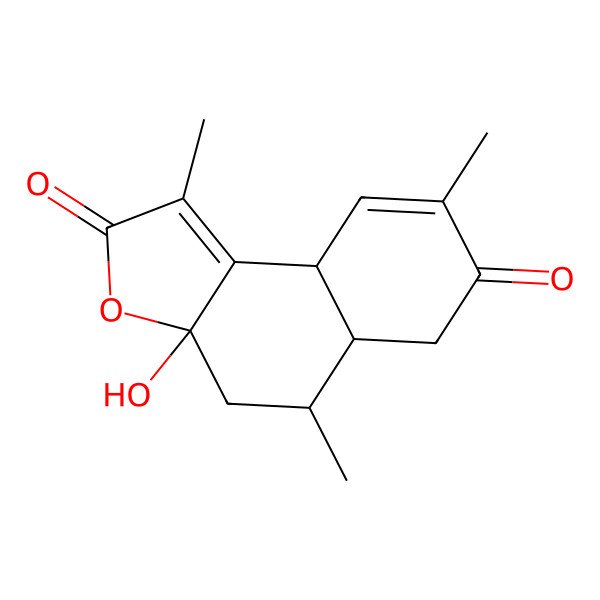 2D Structure of 3a-hydroxy-1,5,8-trimethyl-5,5a,6,9a-tetrahydro-4H-benzo[e][1]benzofuran-2,7-dione