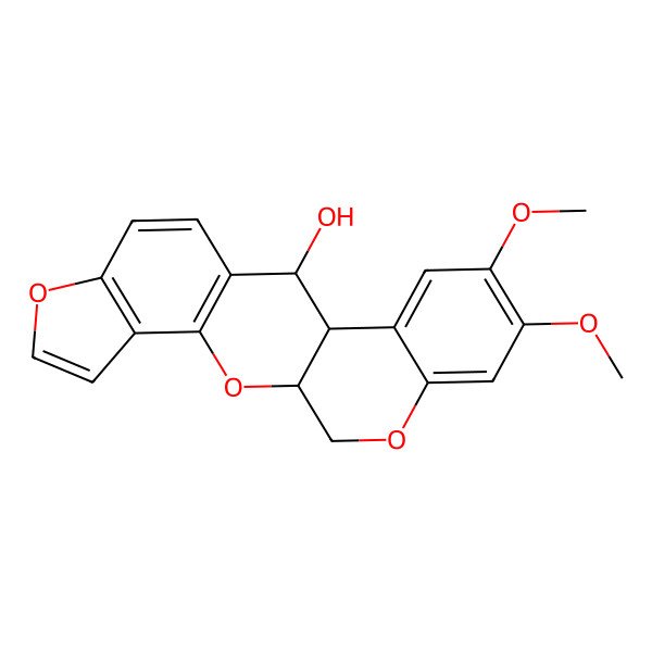 2D Structure of (1S,12S,13S)-16,17-dimethoxy-2,7,20-trioxapentacyclo[11.8.0.03,11.04,8.014,19]henicosa-3(11),4(8),5,9,14,16,18-heptaen-12-ol