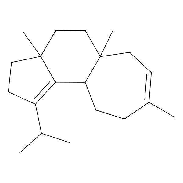 2D Structure of 3a,5a,8-Trimethyl-1-propan-2-yl-2,3,4,5,6,9,10,10a-octahydrocyclohepta[e]indene