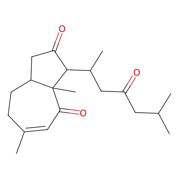 2D Structure of 3a,6-dimethyl-3-(6-methyl-4-oxoheptan-2-yl)-3,7,8,8a-tetrahydro-1H-azulene-2,4-dione