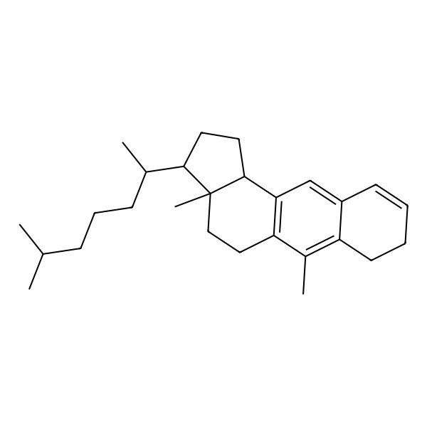 2D Structure of 3a,6-Dimethyl-3-(6-methylheptan-2-yl)-1,2,3,4,5,7,8,11b-octahydrocyclopenta[a]anthracene