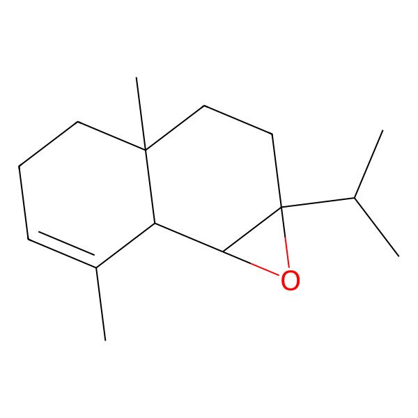2D Structure of 3a,7-Dimethyl-1a-propan-2-yl-2,3,4,5,7a,7b-hexahydronaphtho[1,2-b]oxirene