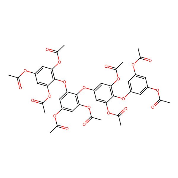 2D Structure of [3-Acetyloxy-5-[2,6-diacetyloxy-4-[2,4-diacetyloxy-6-(2,4,6-triacetyloxyphenoxy)phenoxy]phenoxy]phenyl] acetate