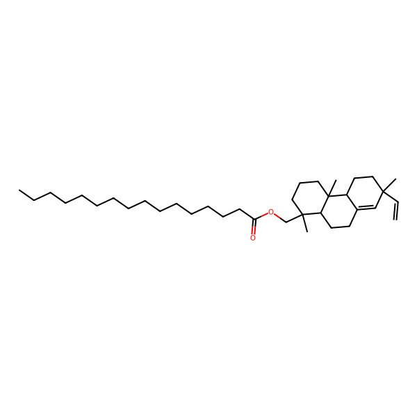 2D Structure of [(1R,4aR,4bS,7R,10aR)-7-ethenyl-1,4a,7-trimethyl-3,4,4b,5,6,9,10,10a-octahydro-2H-phenanthren-1-yl]methyl hexadecanoate