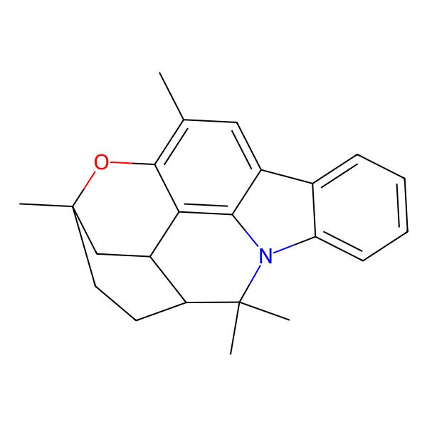 2D Structure of (14S,19R)-3,13,13,17-tetramethyl-21-oxa-12-azahexacyclo[10.7.1.12,17.05,20.06,11.014,19]henicosa-1,3,5(20),6,8,10-hexaene