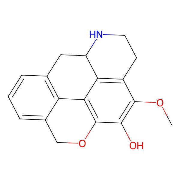 2D Structure of (1R)-6-methoxy-9-oxa-2-azapentacyclo[13.3.1.05,18.08,17.011,16]nonadeca-5(18),6,8(17),11,13,15-hexaen-7-ol
