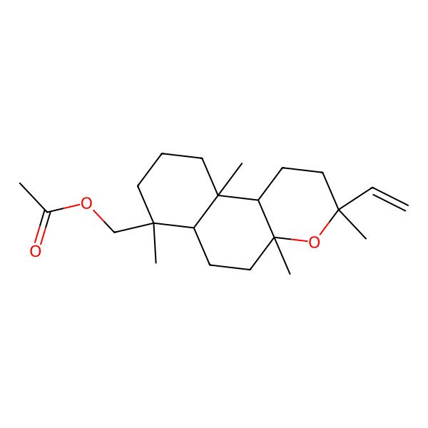 2D Structure of [(3R,4aR,6aR,7R,10aS,10bR)-3-ethenyl-3,4a,7,10a-tetramethyl-2,5,6,6a,8,9,10,10b-octahydro-1H-benzo[f]chromen-7-yl]methyl acetate