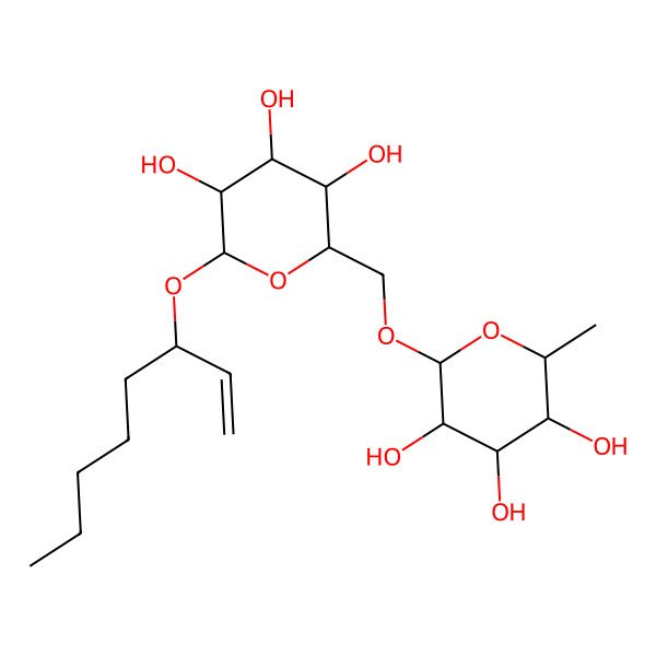 2D Structure of (3R,4S,6S)-2-methyl-6-[[(3R,5S,6R)-3,4,5-trihydroxy-6-[(3R)-oct-1-en-3-yl]oxyoxan-2-yl]methoxy]oxane-3,4,5-triol