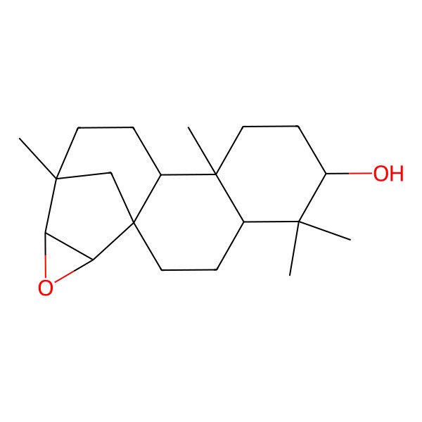 2D Structure of (1S,4S,6R,9R,10S,13S,14S,16R)-5,5,9,13-tetramethyl-15-oxapentacyclo[11.3.1.01,10.04,9.014,16]heptadecan-6-ol