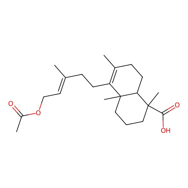 2D Structure of 5-(5-Acetyloxy-3-methylpent-3-enyl)-1,4a,6-trimethyl-2,3,4,7,8,8a-hexahydronaphthalene-1-carboxylic acid